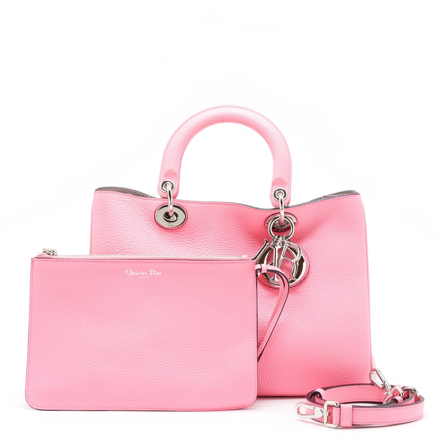 Dior Diorissimo Purse Calfskin Pink