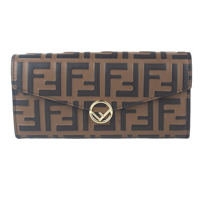 Fendi Continental Wallet in brown leather