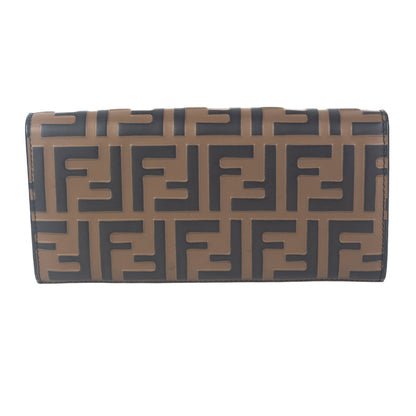 Fendi Continental Wallet in brown leather