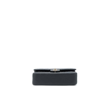 Chanel Medium Classic Flap Bag Lambskin Black RGHW (Microchip)