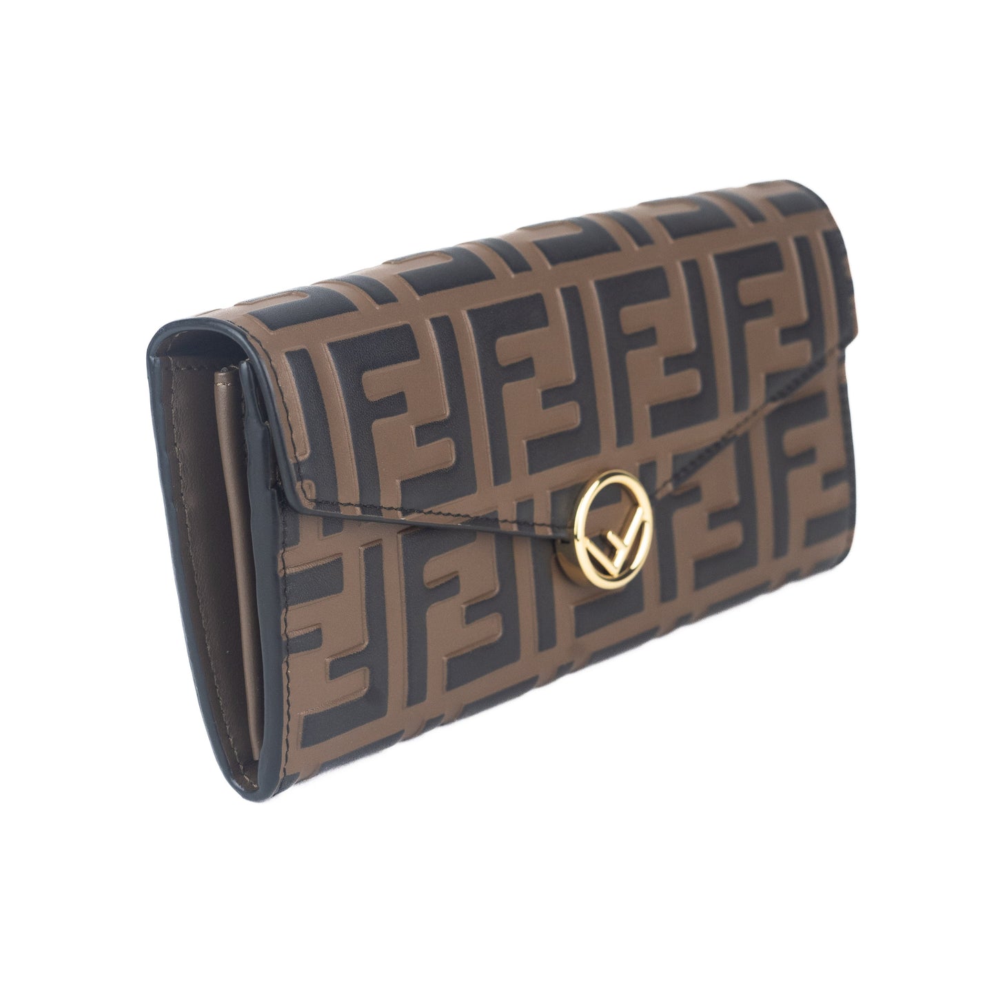 Fendi Continental Wallet in brown leather