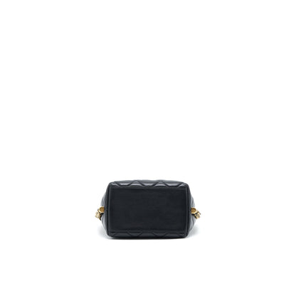 Chanel Drawstring Bucket Bag Lambskin Black GHW (Microchip)