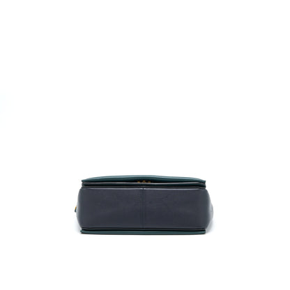 Celine Frame Purse Calfskin Navy/Dark Green
