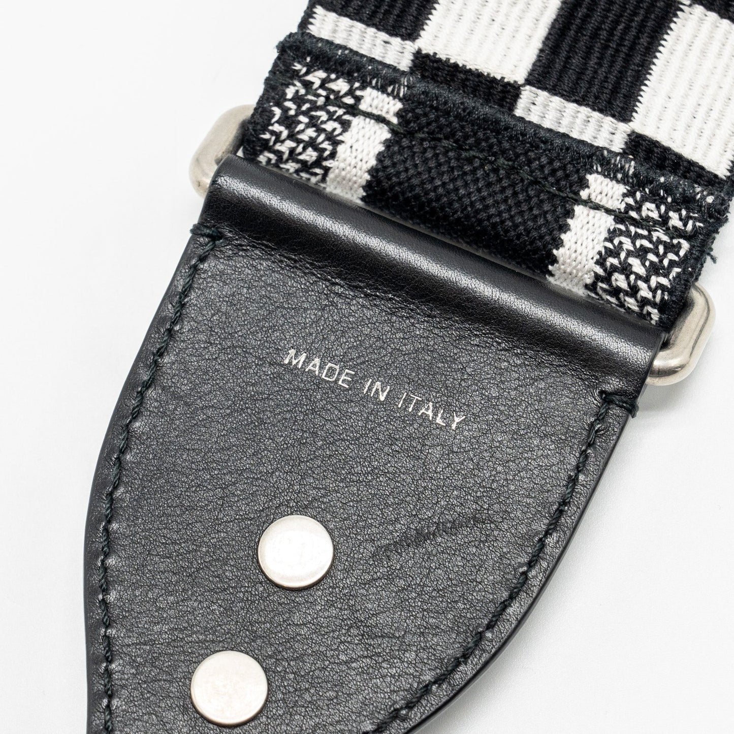 Dior Shoulder Strap Canvas/Calfskin Black/White
