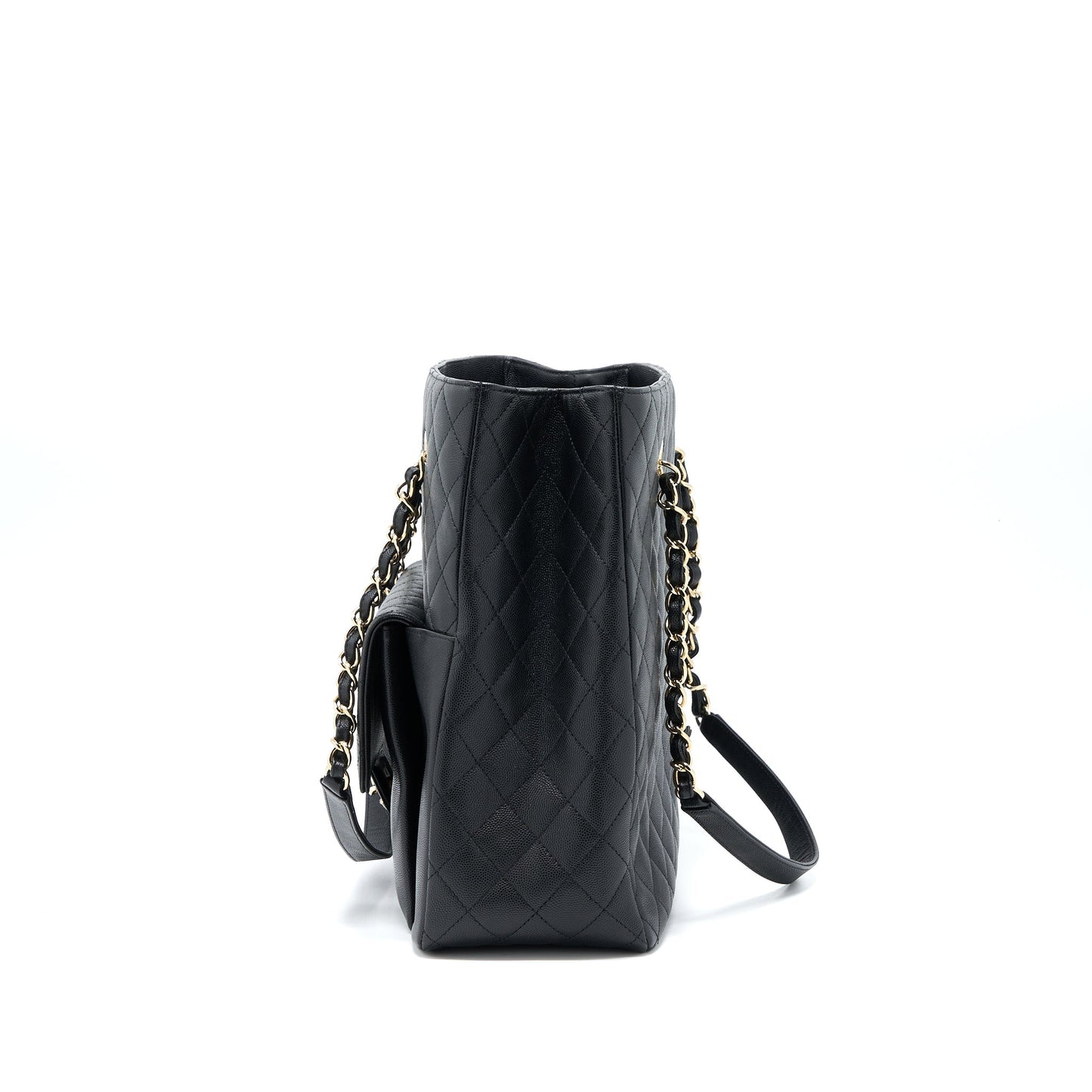 Chanel 19C Large Shopping Tote Bag Caviar Black LGHW