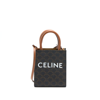 Celine Mini Vertical Cabas Triomphe Canvas