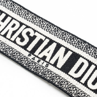 Dior Shoulder Strap Canvas/Calfskin Black/White