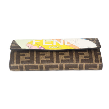 Fendi Continental Brown Wallet on Chain
