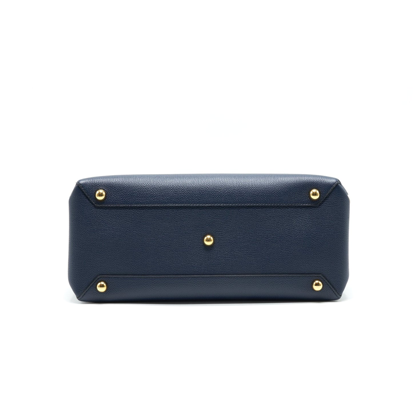 Burberry Leather/ Canvas Tote Purse Navy