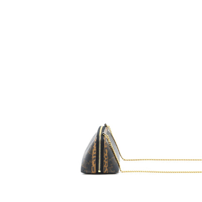 Celine Clutch With Chain Triomphe Canvas Limited Edge Print