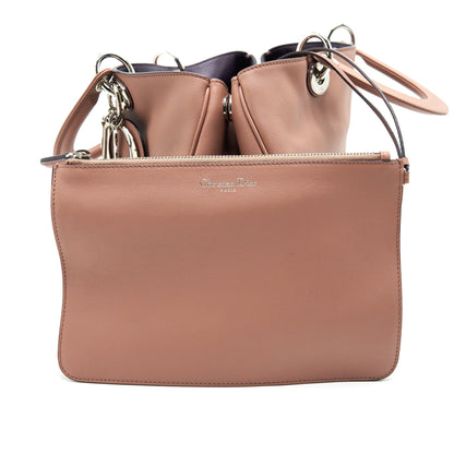 CHRISTIAN DIOR SMALL DIORISSIMO BAG DUSTY PINK/ PURPLER WITH SHW