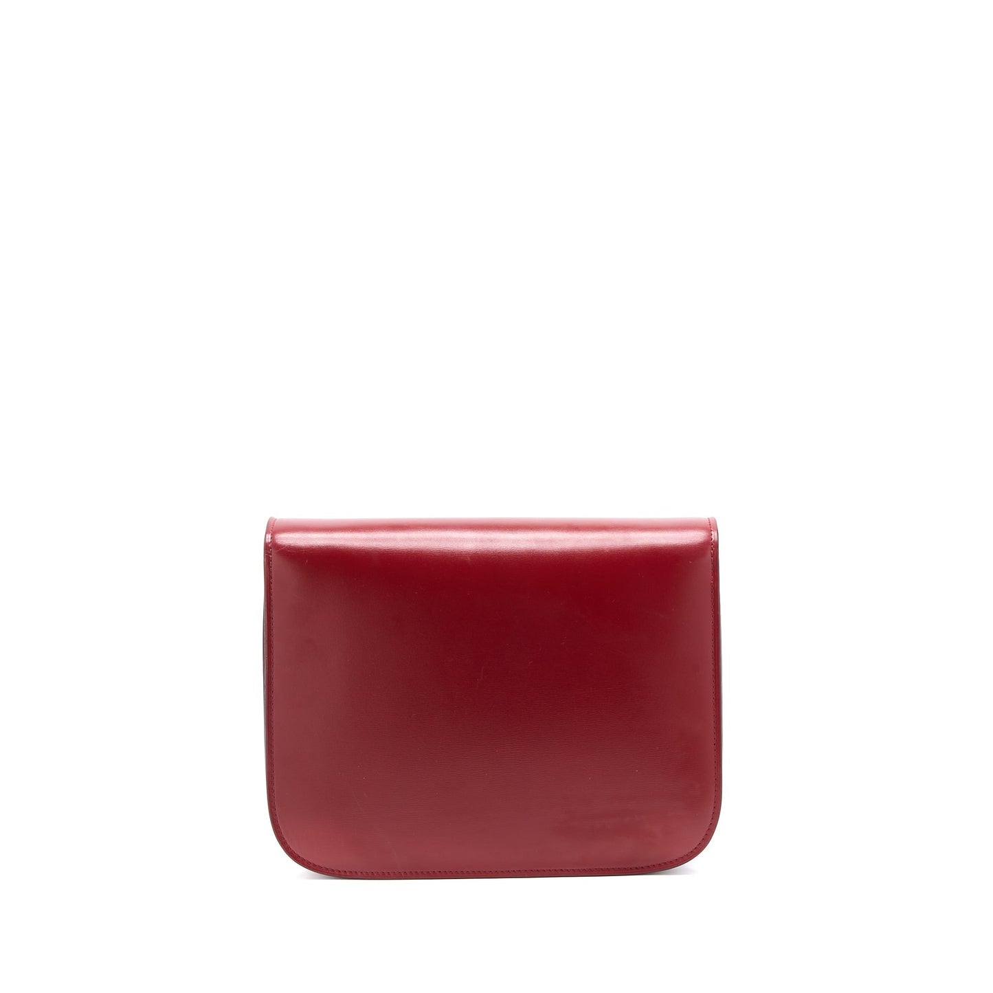 Celine Medium Classic Box Purse Calfskin Red