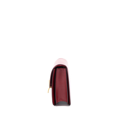Celine Medium Classic Box Purse Calfskin Red