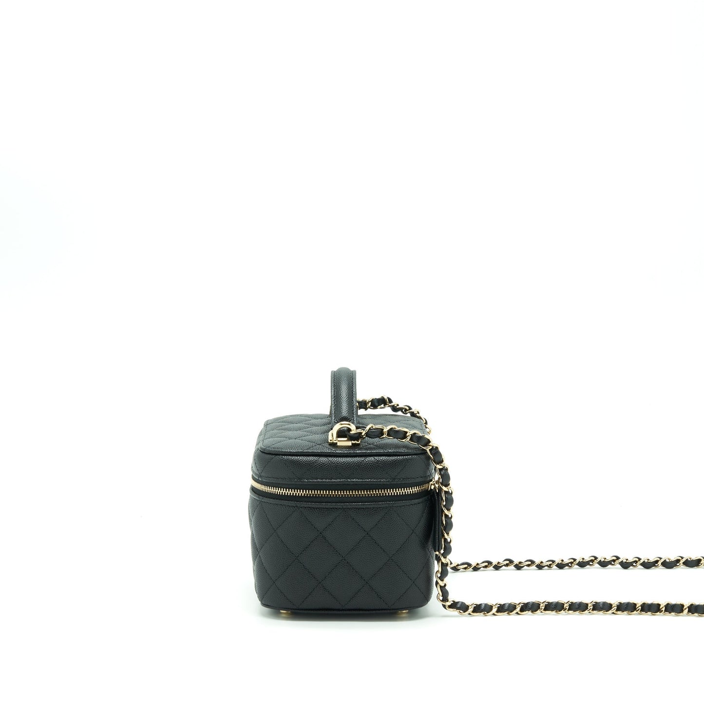 Chanel 22S Top Handle Vanity Caviar Black LGHW (Microchip)