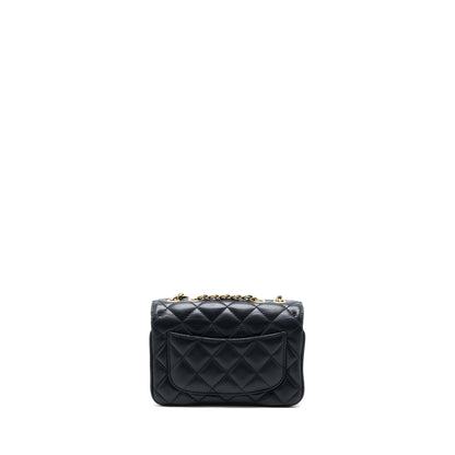 Chanel Seasonal Flap Bag Lambskin Black Brushed GHW