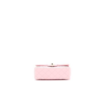 Chanel 21s Mini Rectangular Flap Bag Lambskin Pink LGHW