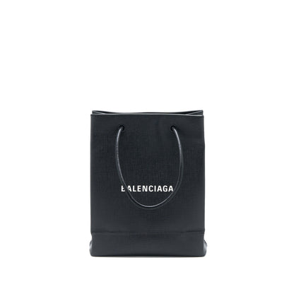 Balenciaga Top Handle Shopping Tote Purse Calfskin Black