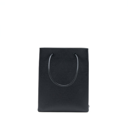 Balenciaga Top Handle Shopping Tote Purse Calfskin Black