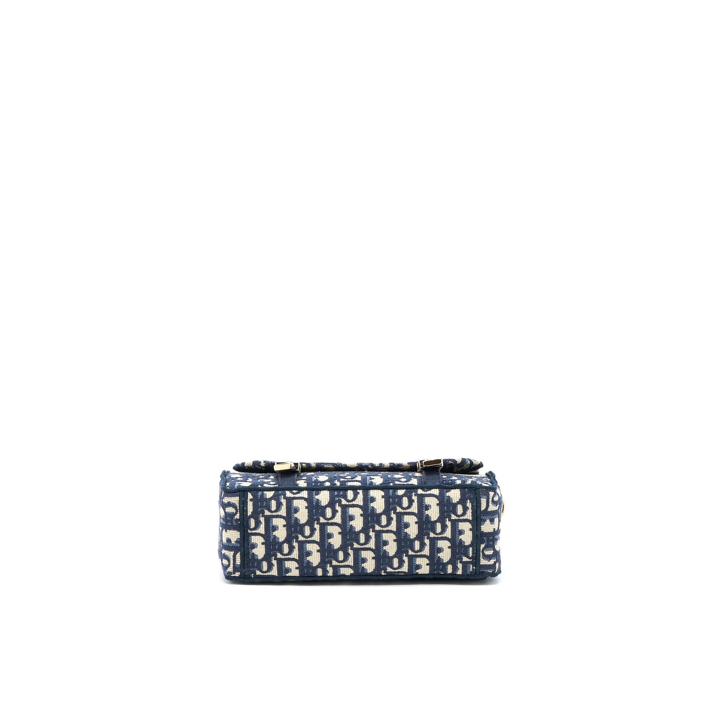 Dior Small Diorcamp Purse Blue Oblique Embroidery