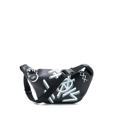 Balenciaga Graffiti Waist Purse Leather Black Ruthenium Hardware