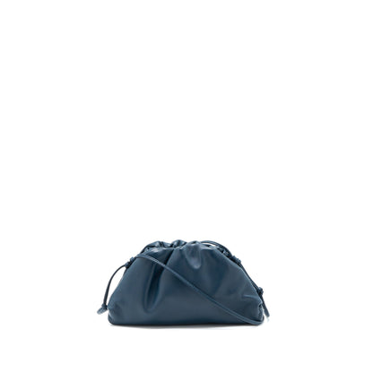 Bottega Veneta Mini Pouch Calfskin Dark Blue