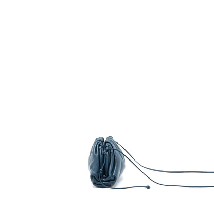 Bottega Veneta Mini Pouch Calfskin Dark Blue