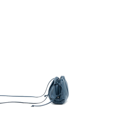 Bottega Veneta Mini Pouch Calfskin Dark Blue