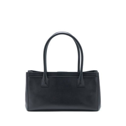 Chanel Cerf Tote Bag Grained Calfskin Black SHW