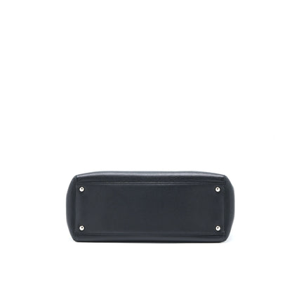 Chanel Cerf Tote Bag Grained Calfskin Black SHW