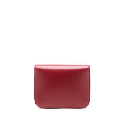 Celine Medium Classic Box Purse Calfskin Red
