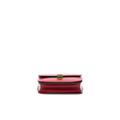 Celine Medium Classic Box Purse Calfskin Red