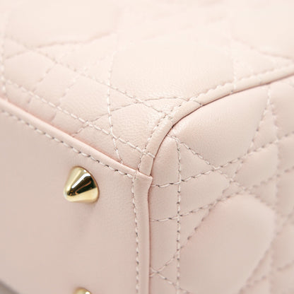 CHRISTIAN DIOR SMALL LADY DIOR LIGHT PINK LAMBSKIN GHW