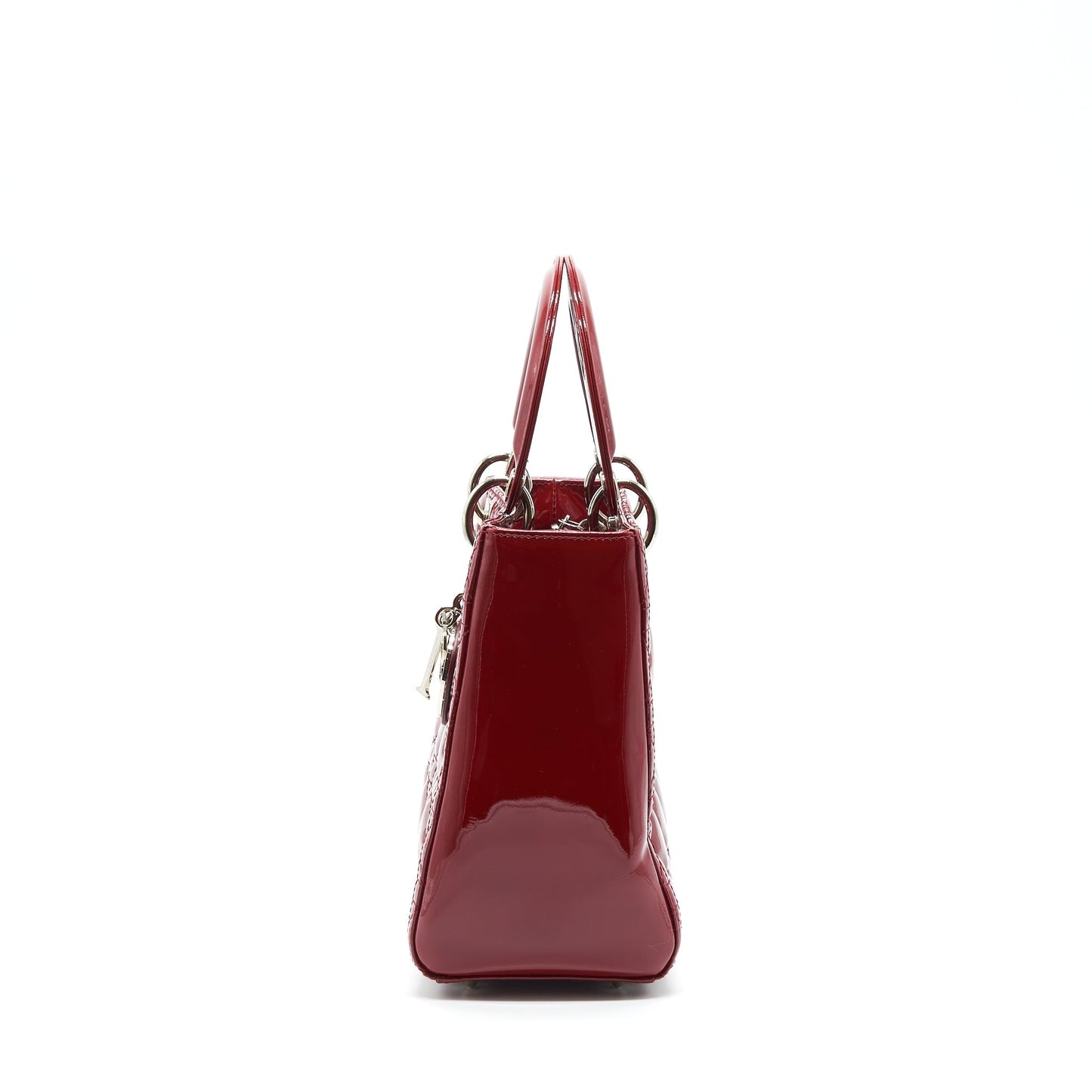 Dior Medium Lady Dior Patent Red