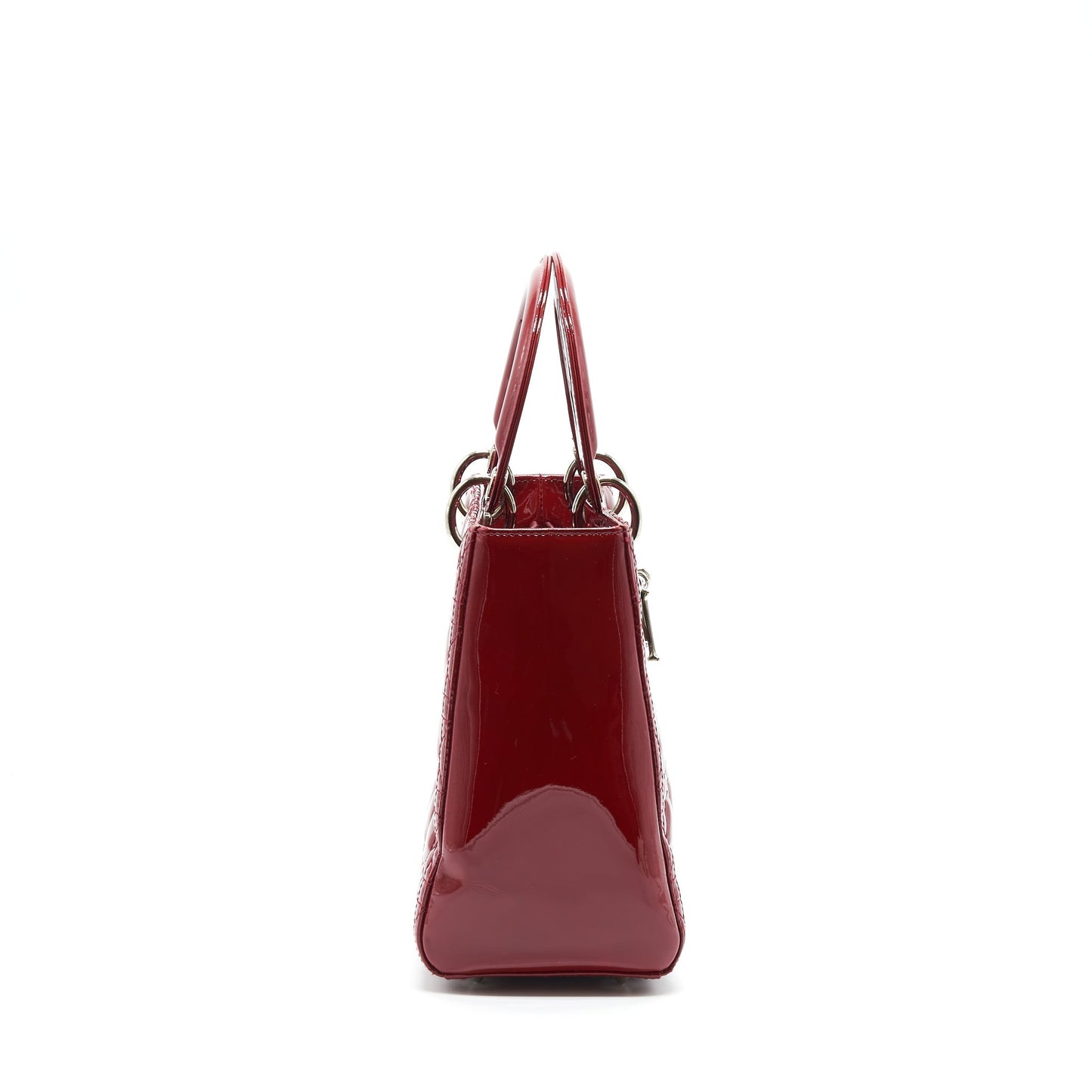 Dior Medium Lady Dior Patent Red