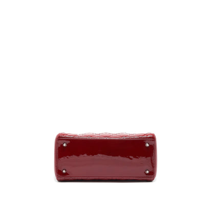 Dior Medium Lady Dior Patent Red