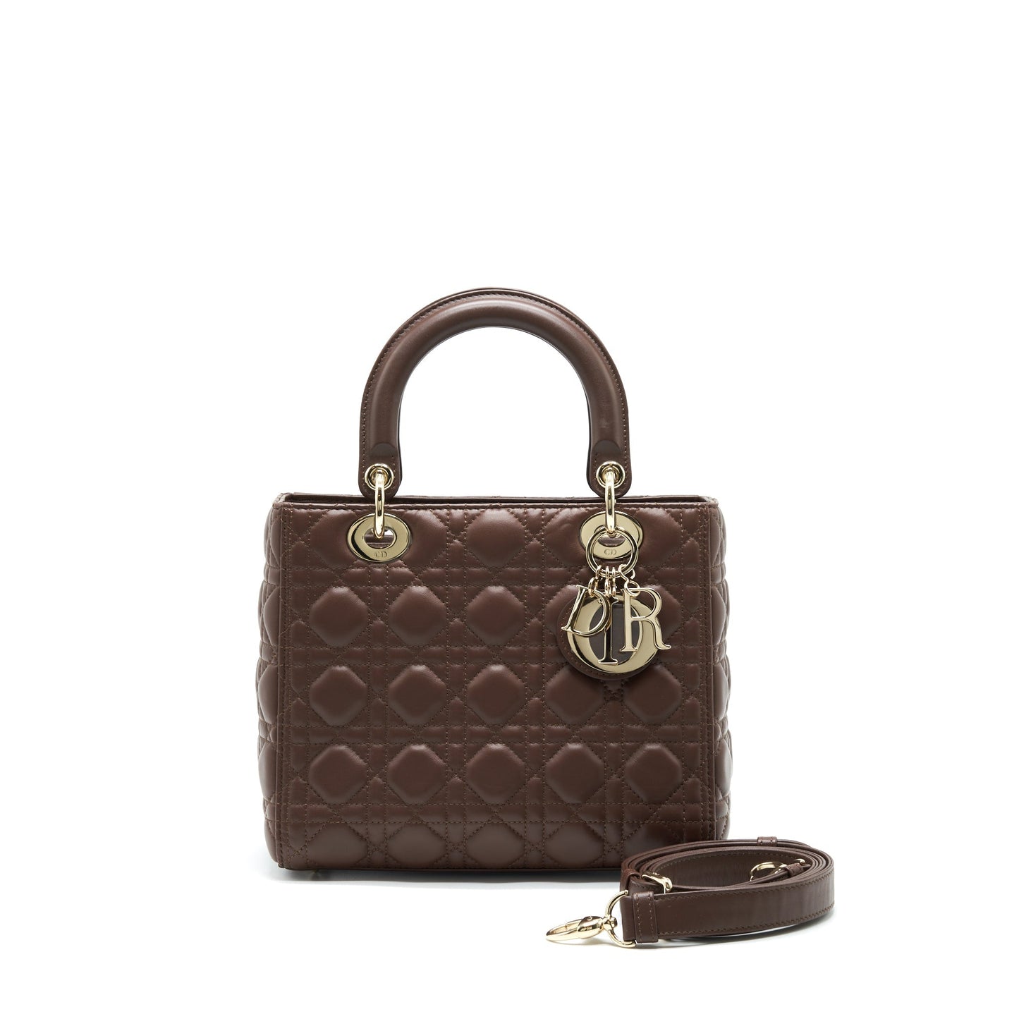 Dior medium Lady Dior Chocolate Brown