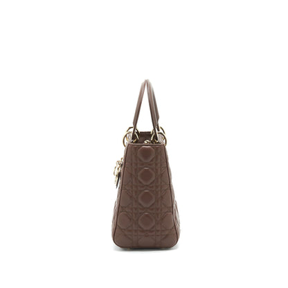 Dior medium Lady Dior Chocolate Brown