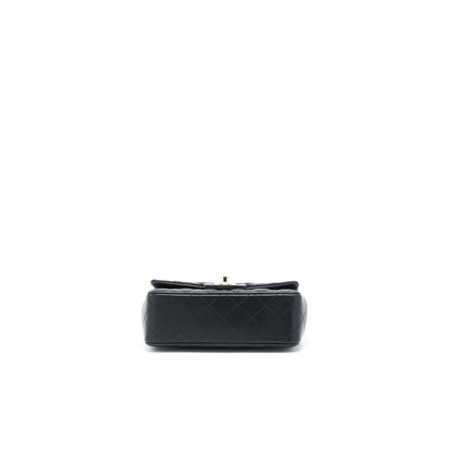 Chanel Mini Rectangular Flap Bag Lambskin Black LGHW