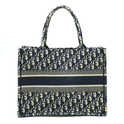 Dior Small Book Tote Purse Blue Oblique Jacquard