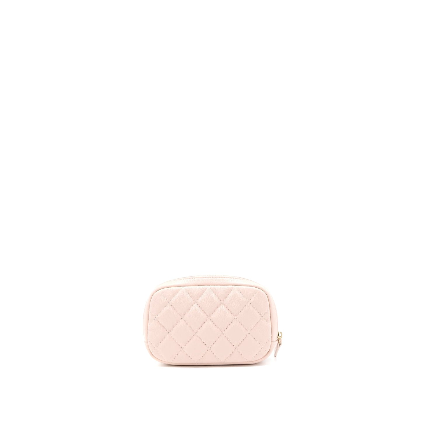 Chanel 21C Small Cosmetic Pouch Caviar Rose Clair LGHW