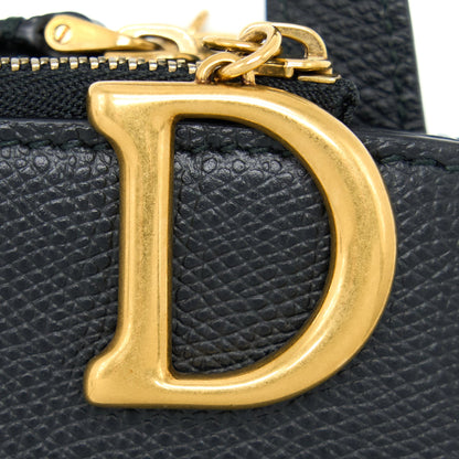Dior Saddle Trio Crossbody Pouch Calfskin Black