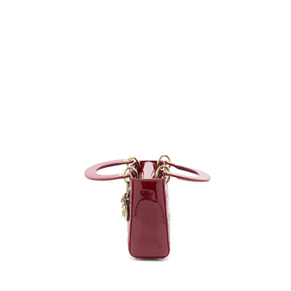 Dior Mini Lady Dior Patent Red