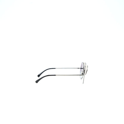 Chanel 4234H Round Sunglasses with Pearl Black SHW