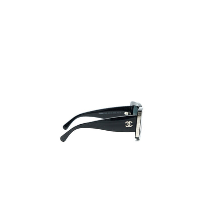 Chanel 5435 Rectangular Sunglasses Black LGHW