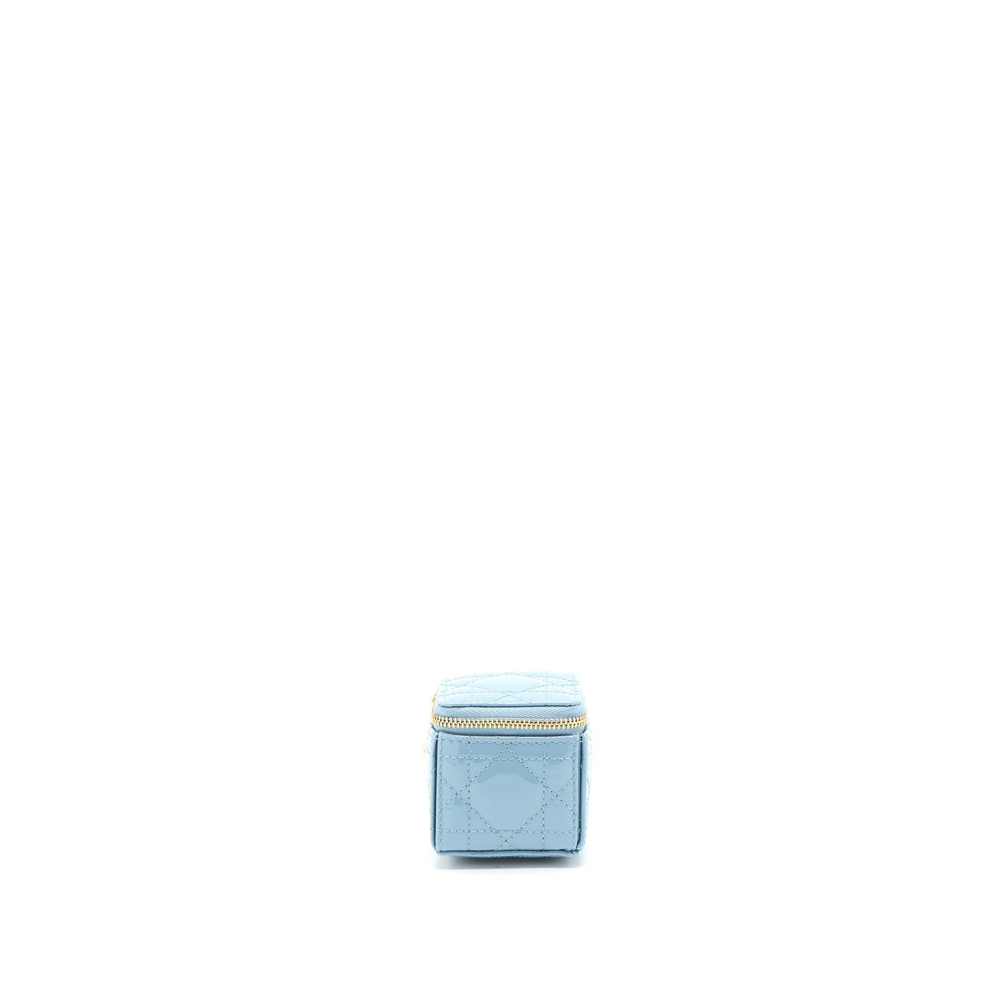 Dior Square Coin Purse Patent Blue
