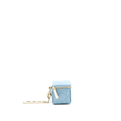 Dior Square Coin Purse Patent Blue