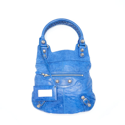 BALENCIAGA Motocross Giant Brief Purse Blue