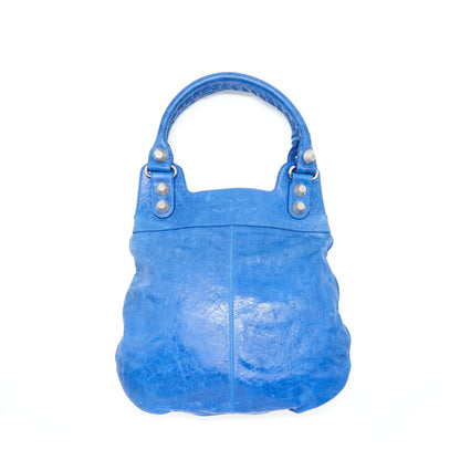 BALENCIAGA Motocross Giant Brief Purse Blue