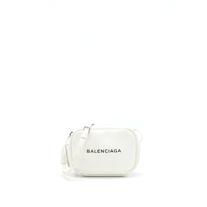 Balenciaga Mini Camera Crossbody Purse White