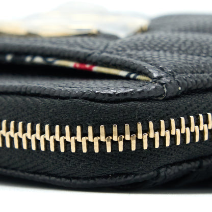 Chanel 23C Zipped Coin Purse Caviar Black LGHW (Microchip)